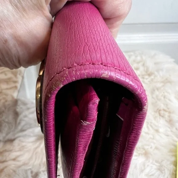 GUCCI LOVELY HEART INTERLOCKING GG LEATHER WALLET